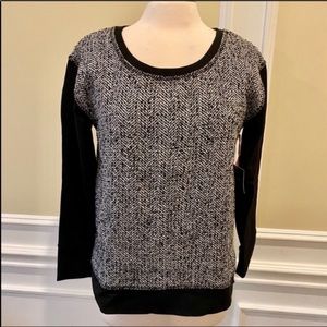 Cynthia Rowley Mixed Media, Side-Zip sweater sz M